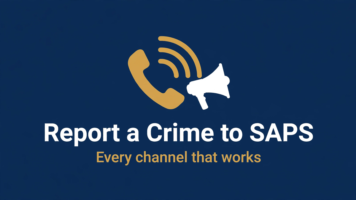 How to Report a Crime to SAPS: Every Channel That Works
